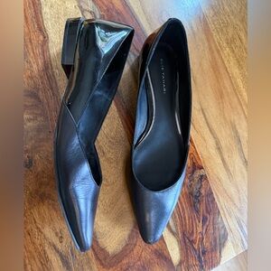 Elie Tahari Black Leather Flats